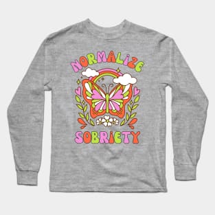 Normalize Sobriety | Sober Life | Addiction Rehab Long Sleeve T-Shirt